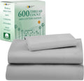 Luxury Twin Sheet Set 600 TC Cotton Sateen - Light Grey