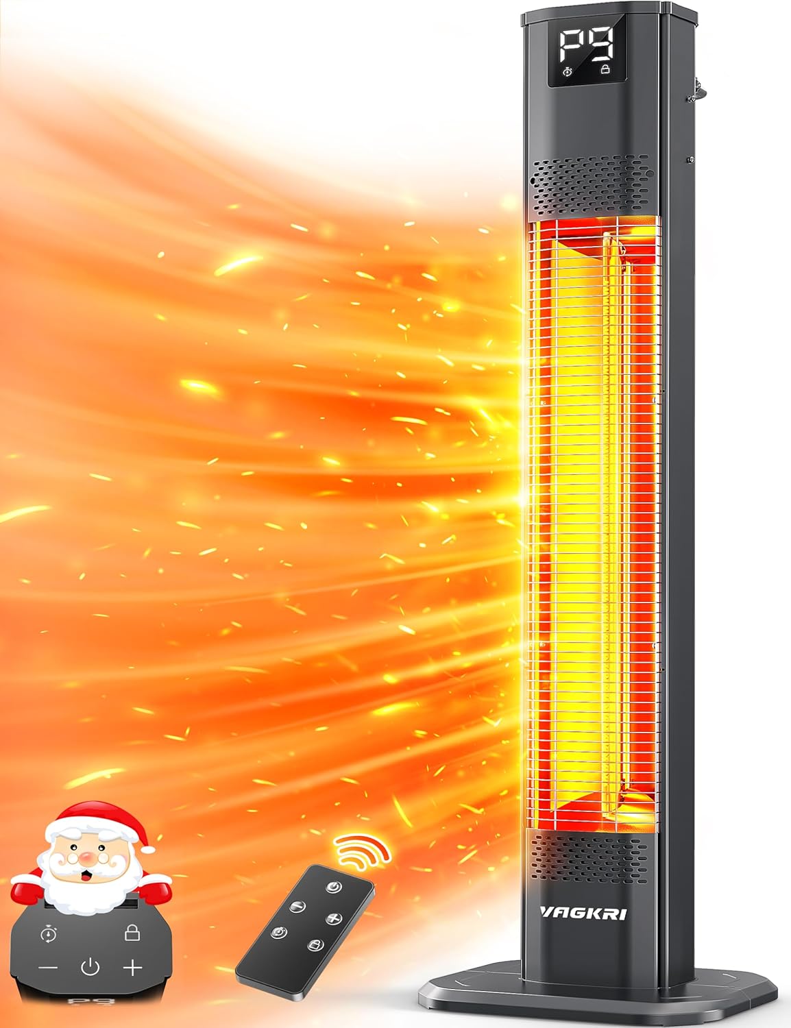 VAGKRI Electric Patio Heater: Instant Warmth!