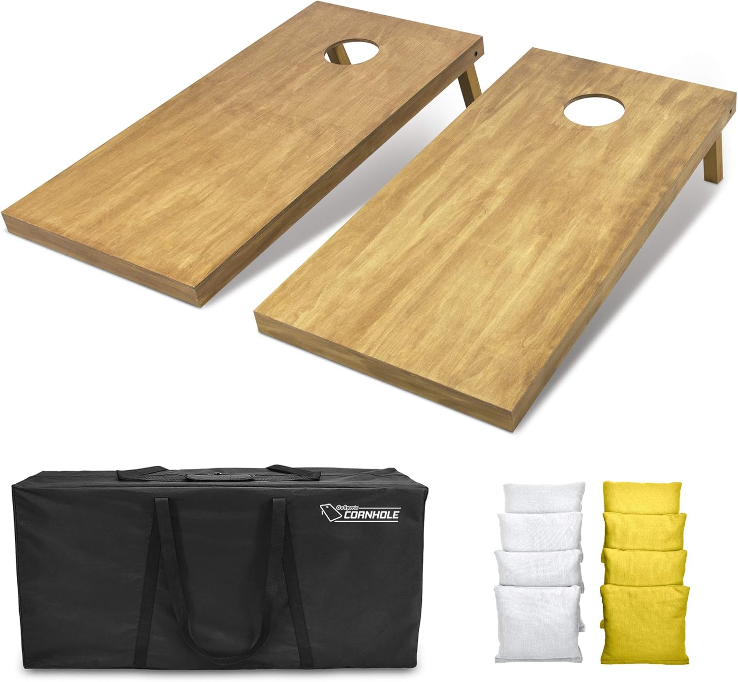 GoSports 4 ft x 2 ft Wooden Cornhole Boards Set for Fun