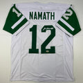Facsimile Autographed Joe Namath New York White Reprint Jersey Men's