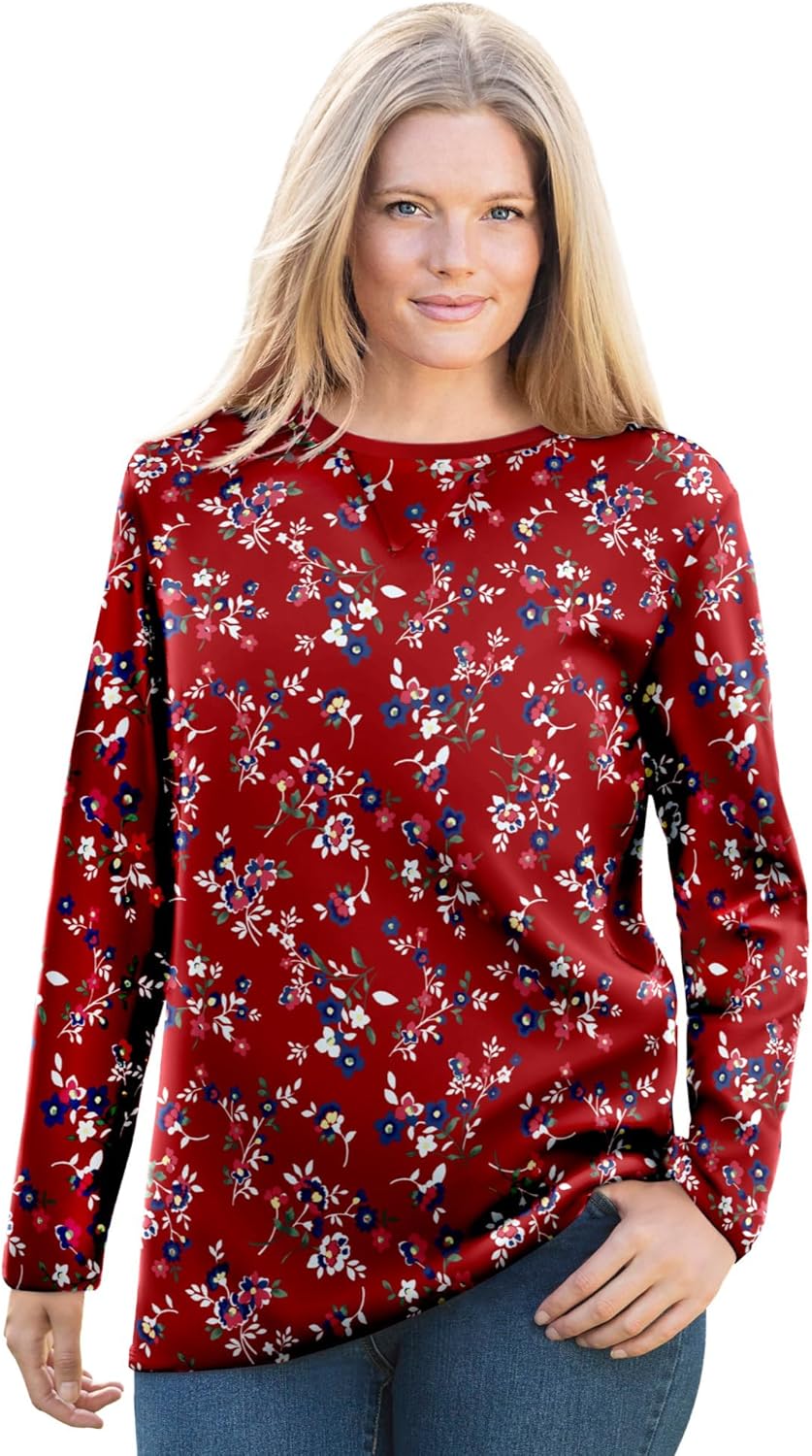 Plus Size Ultra Soft Waffle Thermal Sweatshirt for Women