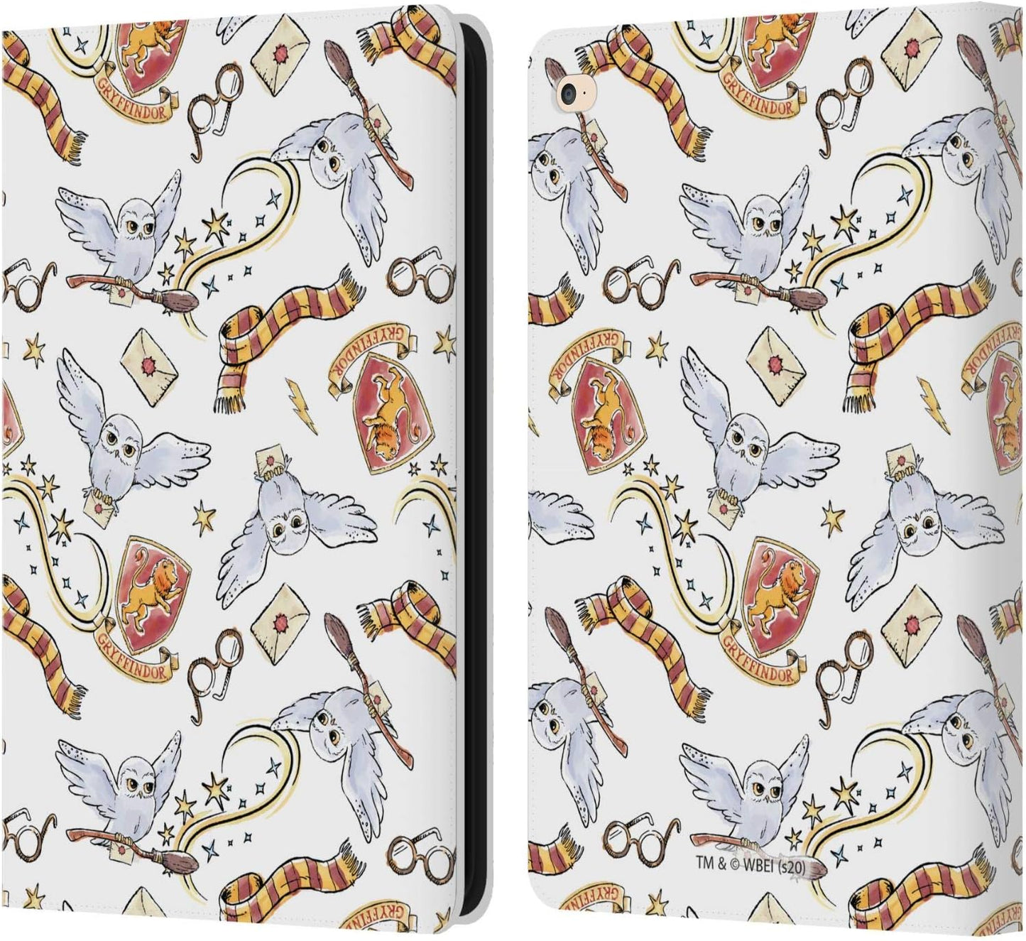 Harry Potter Hedwig Owl Pattern Leather Wallet Case for iPad Air 2