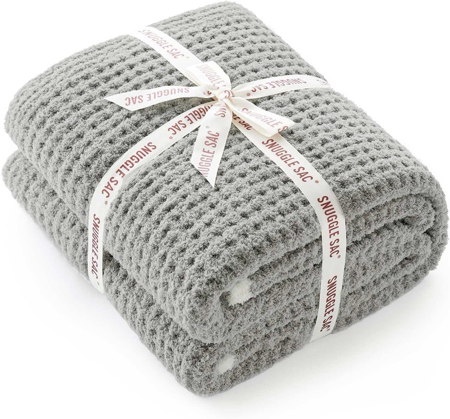 Snuggle Sac Ultra Soft Waffle Throw Blanket for Cozy Comfort