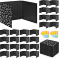 24 Pack Black Printing Privacy Folders for Student Desks - Durable