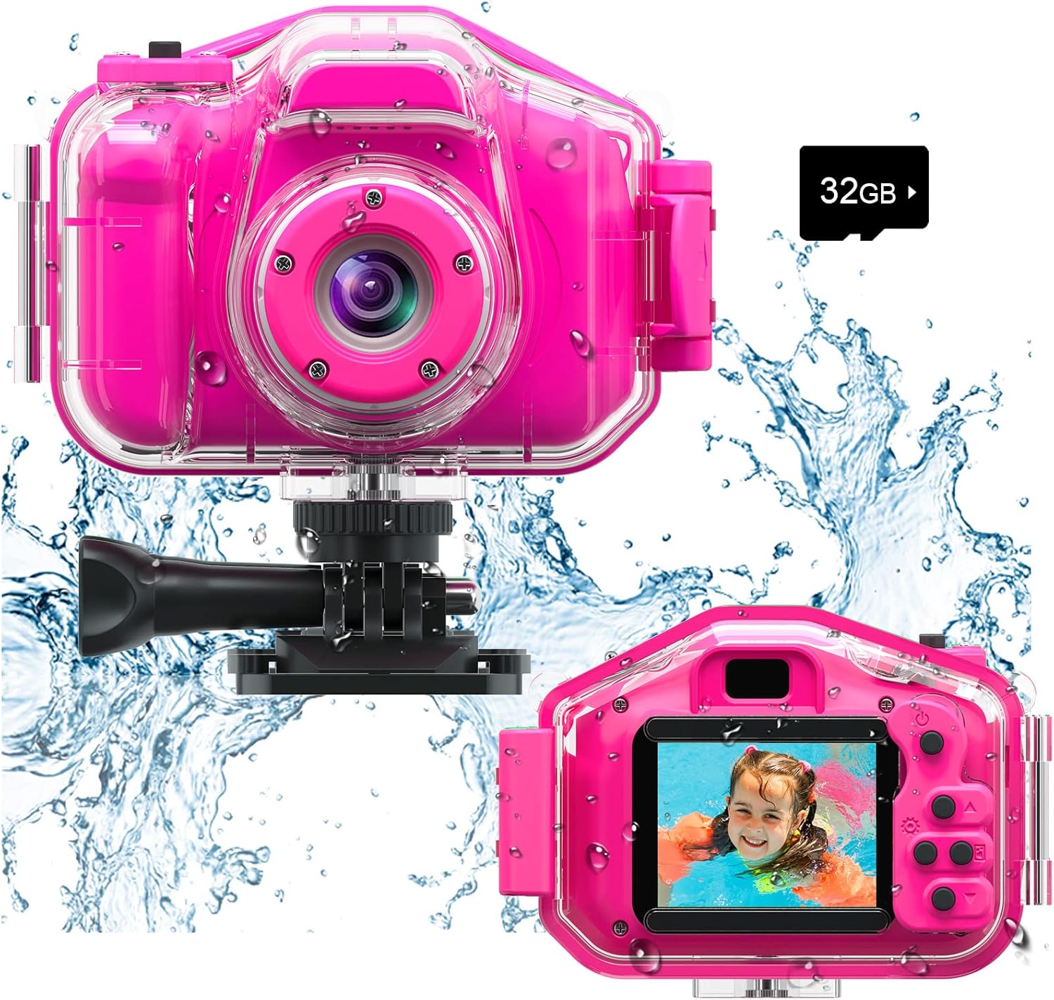 Agoigo Kids Waterproof Camera - HD Camcorder for Fun in Water! Perfect Gift for Ages 3-12