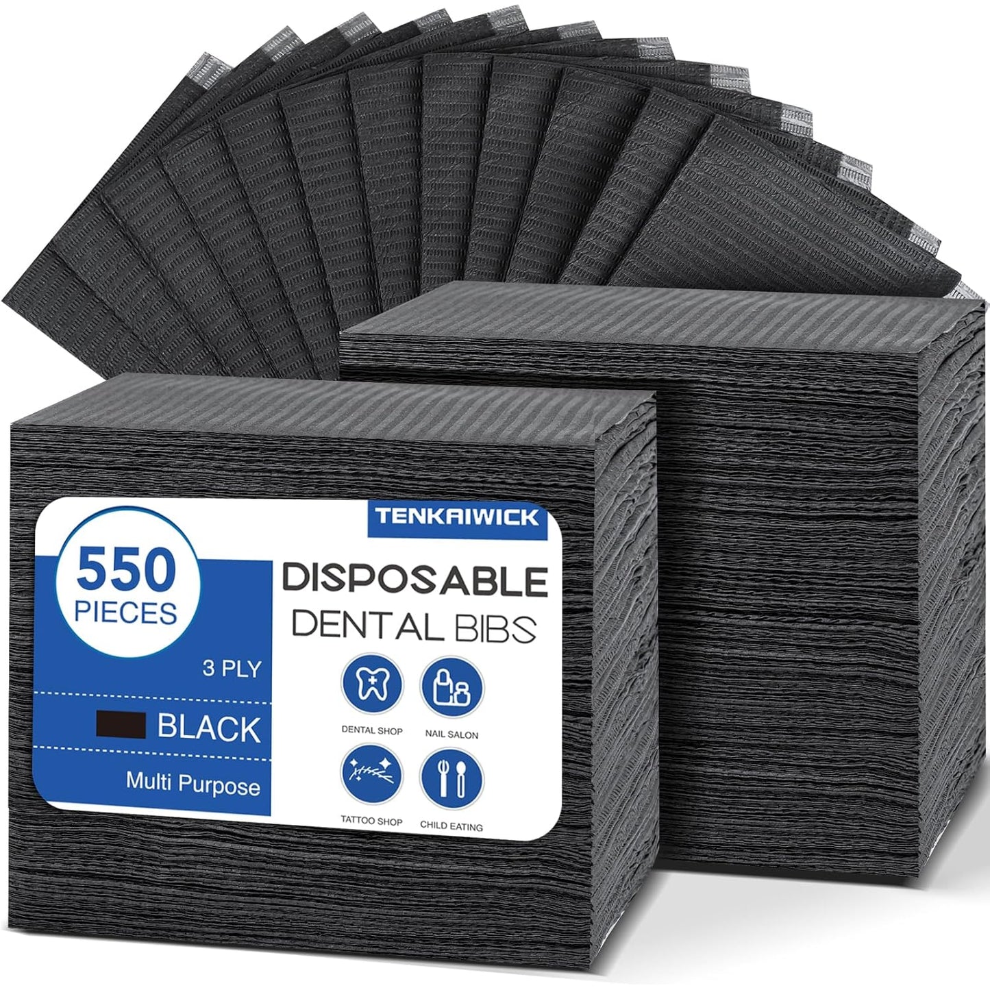 550 Pack Disposable Dental Bibs for Versatile Use in Clinics
