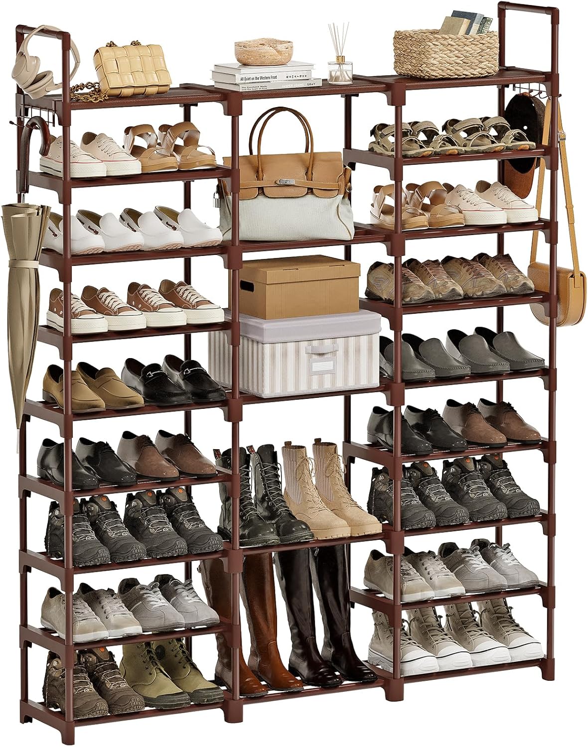 WOWLIVE 9 Tiers Shoe Rack for 50-55 Pairs of Shoes Storage