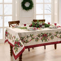 Elegant Holiday Tablecloth for Christmas Gatherings, 60x120 in