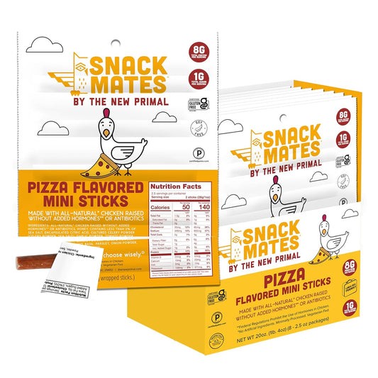 Snack Mates Pepperoni Pizza Chicken Sticks for Kids - Healthy Treats