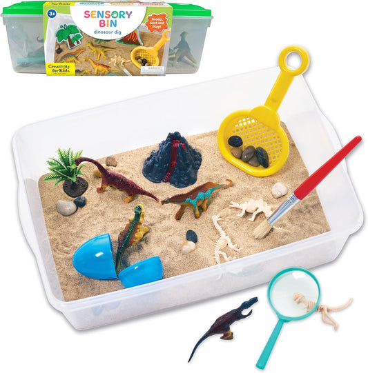 Dinosaur Dig Sensory Bin - Toddler Activities