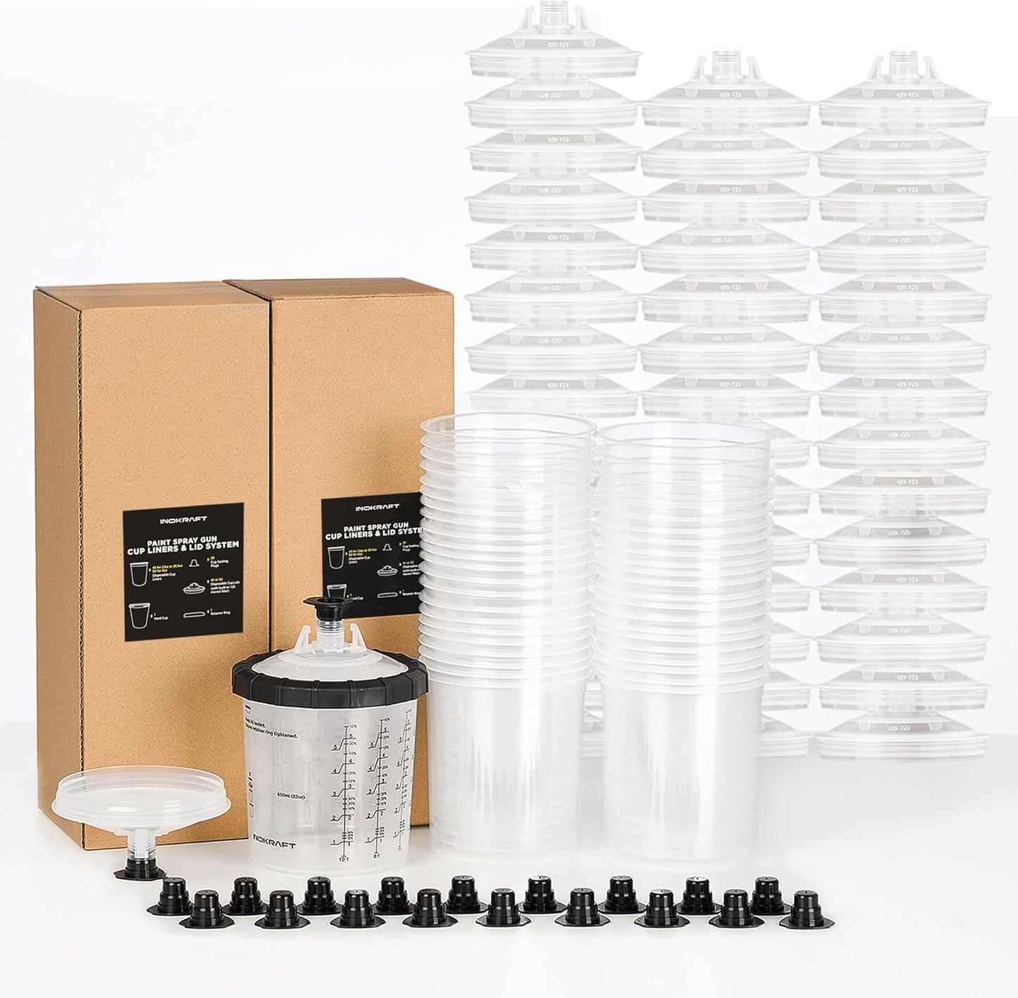 InoKraft Disposable Paint Spray Gun Cup System for Easy Use