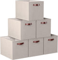 Ornavo Home 13 x 15 x 13 Kallax Storage Cube Bins - Foldable Linen 6