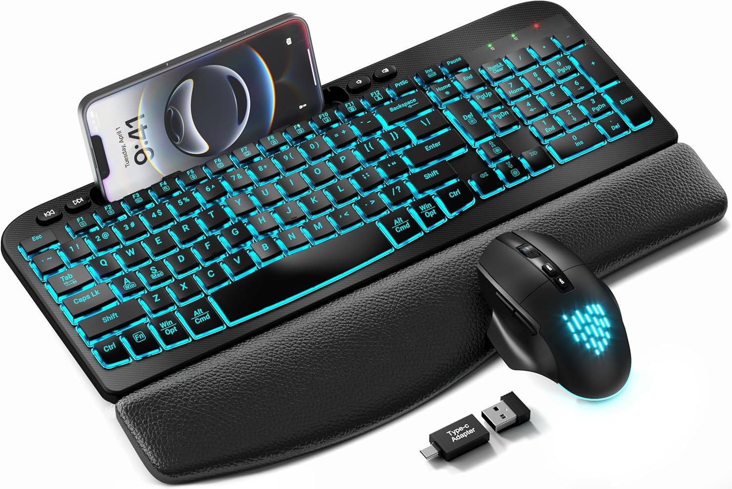 SABLUTE ErgoWave Wireless Keyboard Set
