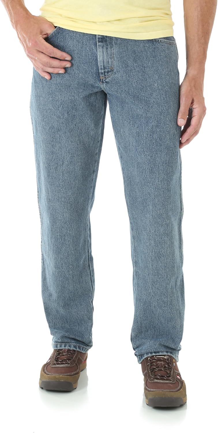 Wrangler Mens Relaxed Fit Jeans for Ultimate Comfort and Style