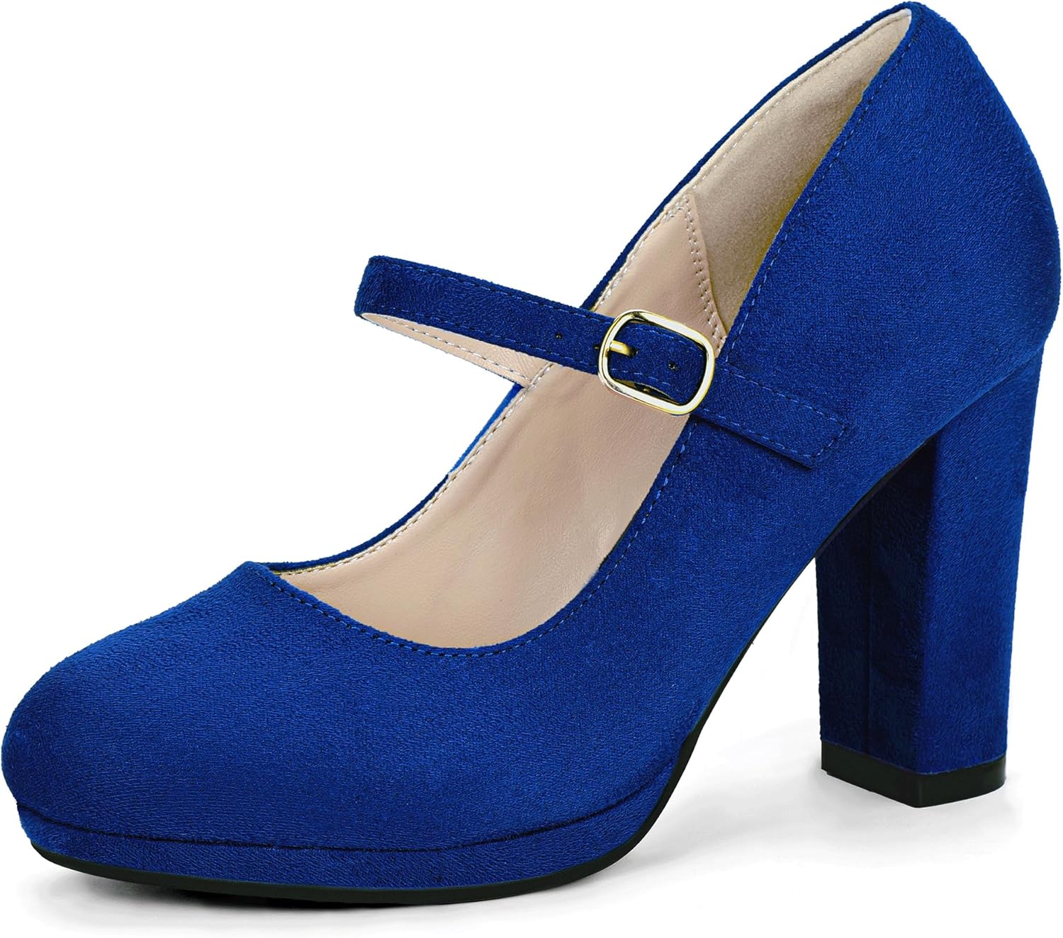 IDIFU Mary Jane Shoes Closed Toe Heels for Women Fashion