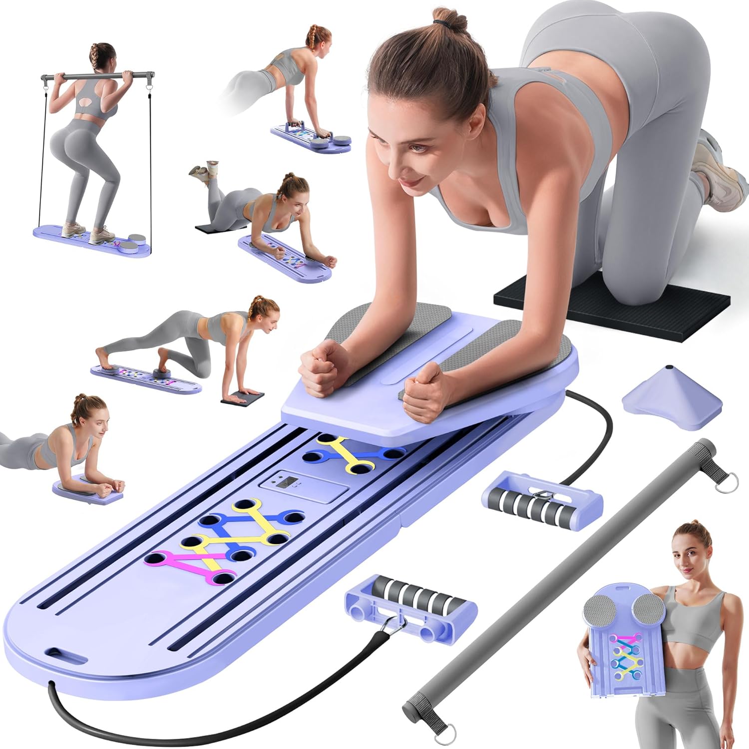15-in-1 Foldable Pilates Ab Board by AddWin