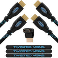 HDMI Cable 30 ft 2-Pack - Braided High Speed 4K 60hz