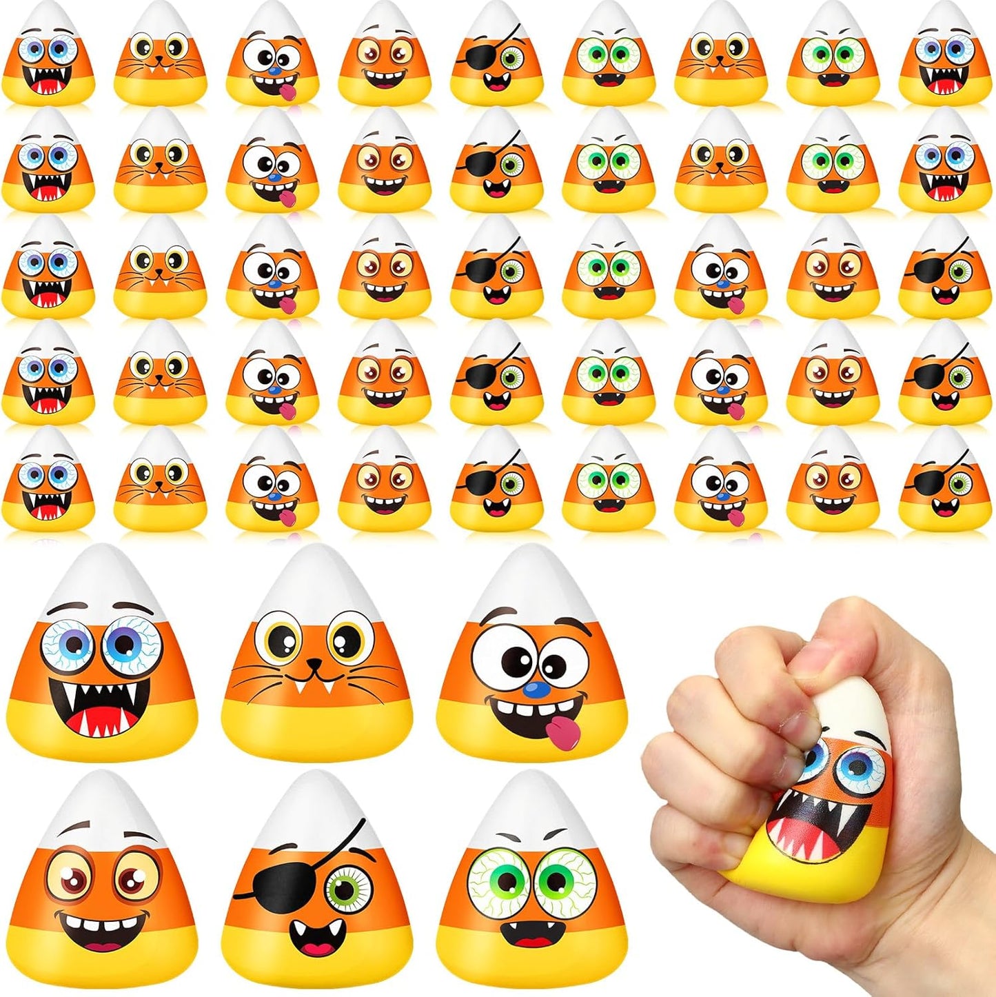 Mini Candy Corn Stress Toys for Halloween Party Favors