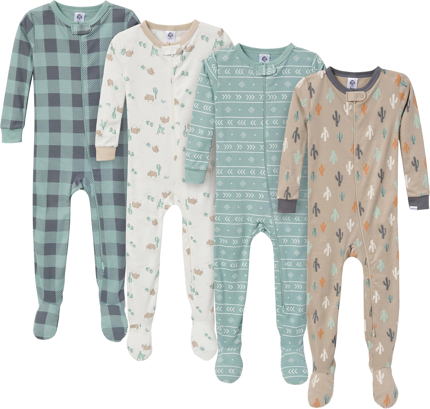 Gerber Baby Boys 4-Pack Footed Pajamas for Cozy Comfort