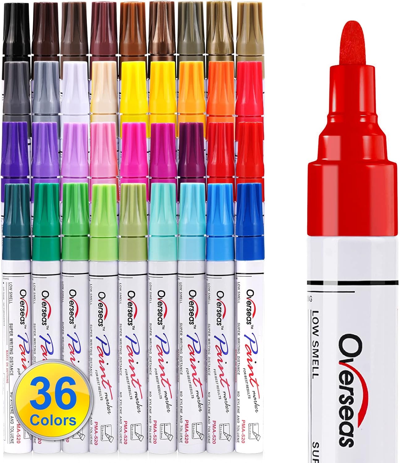 Overseas 36 Colors Paint Marker Pens for All Your Creative Needs
