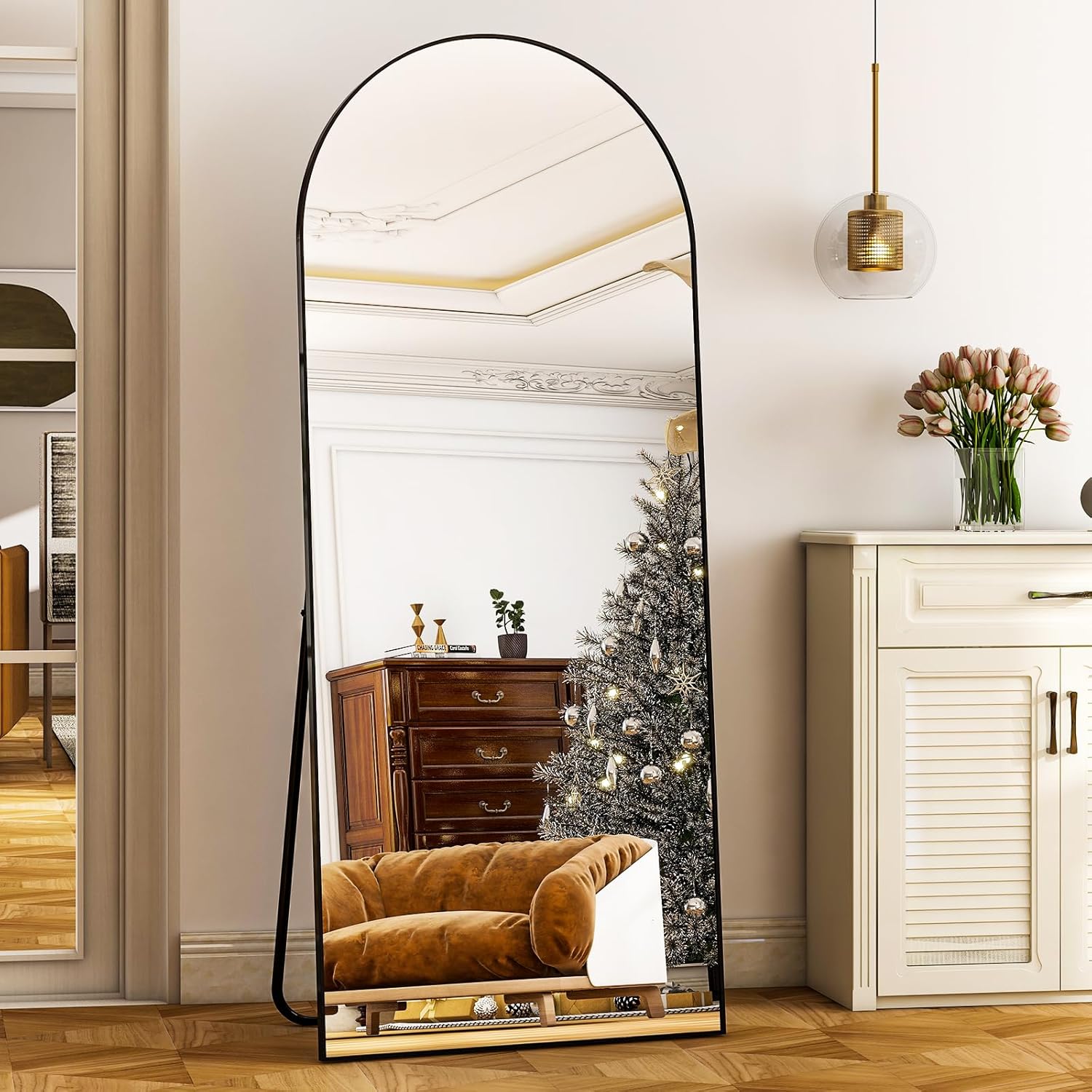 HARRITPURE Full Length Mirror - Black Extra Large Floor Mirror