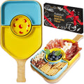 Pickleball Paddle Snack Tray Set - Ceramic Serving Plate