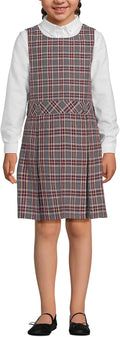 Girls Uniform Plaid Jumper with Rounded Square Neckline - School Ready