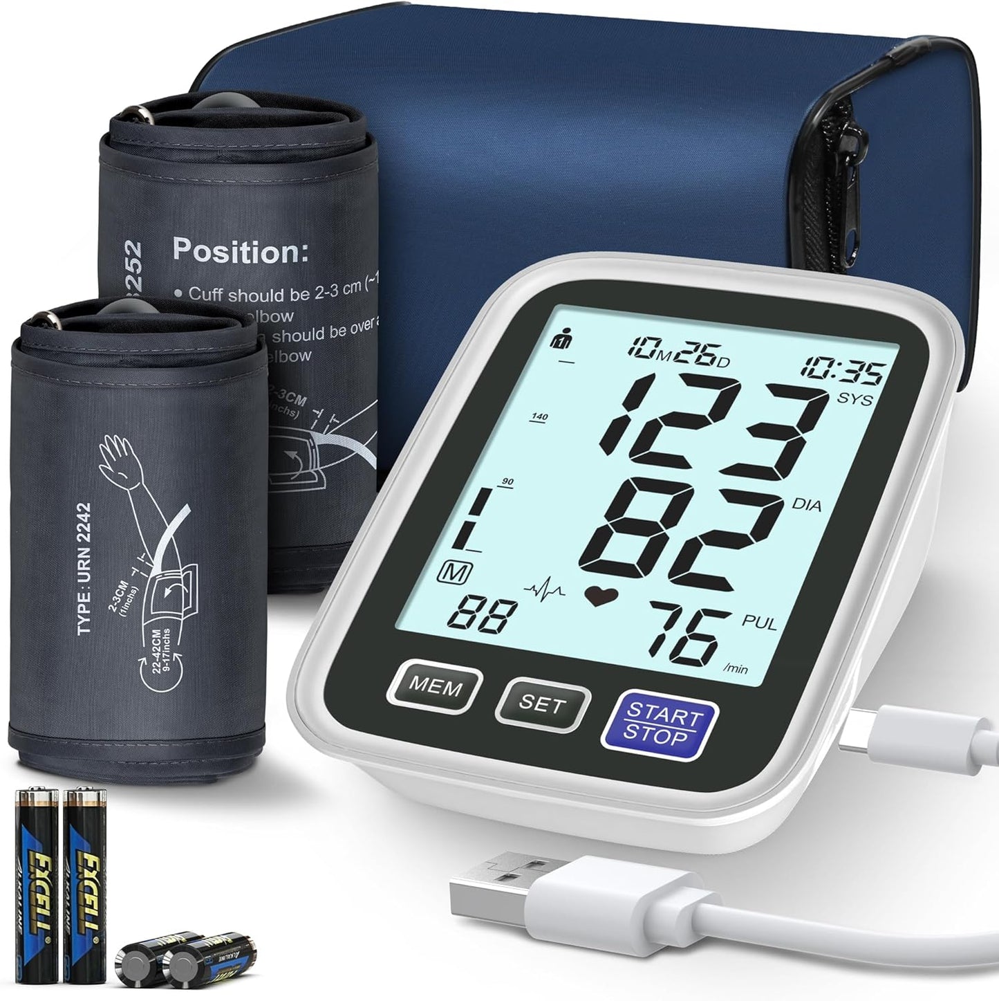 Accurate Blood Pressure Machine with Dual User Mode and Cuffs