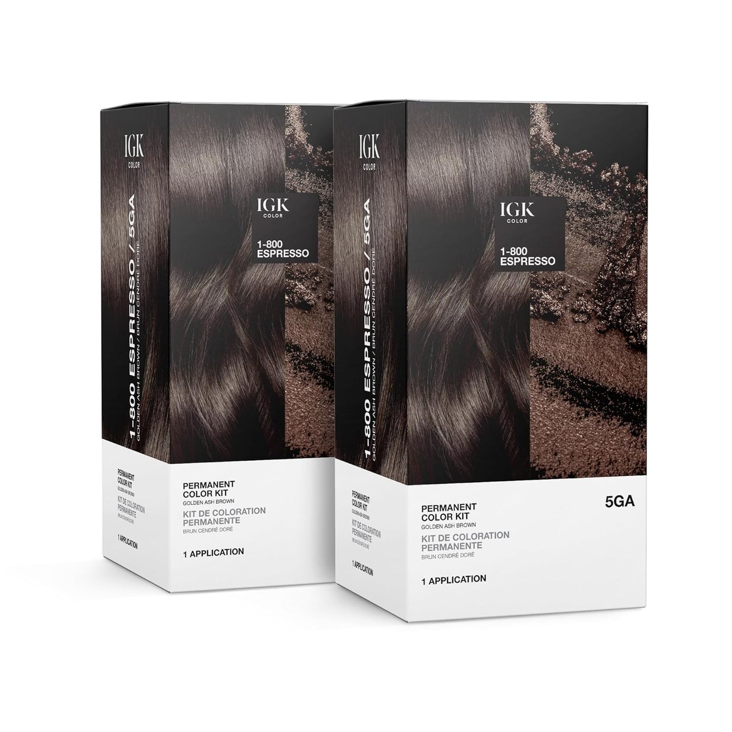 IGK Permanent Hair Dye Color Kit for 100% Gray Coverage