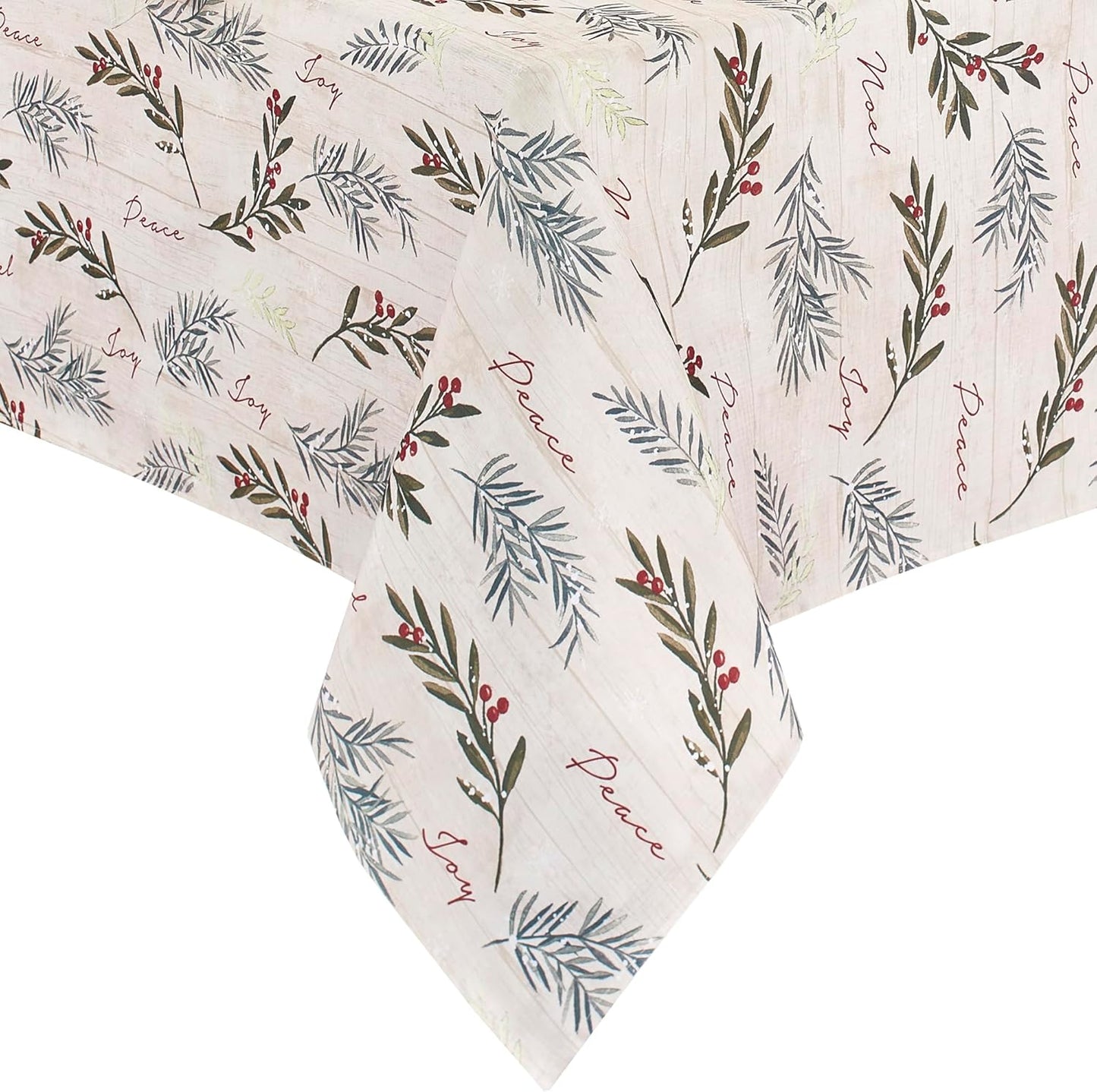 Elegant Holiday Tree Trimmings Tablecloth for Festive Dining