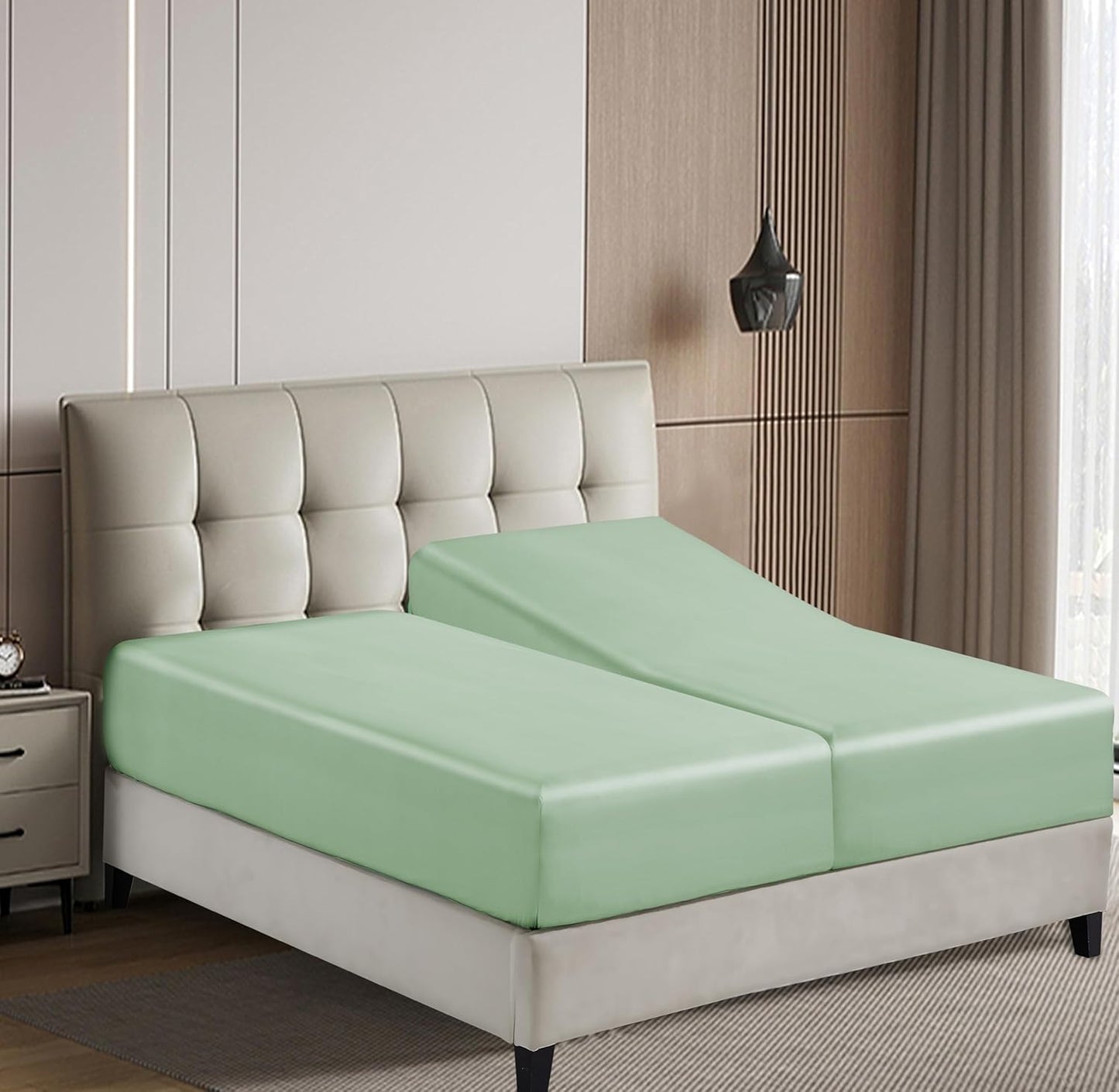 Split King Bamboo Viscose Fitted Sheet Set for Ultimate Comfort