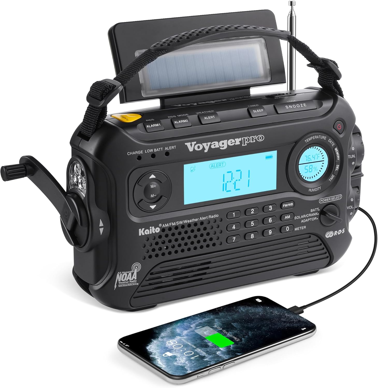 Kaito Voyager Pro KA600 Emergency Radio with Solar and Crank