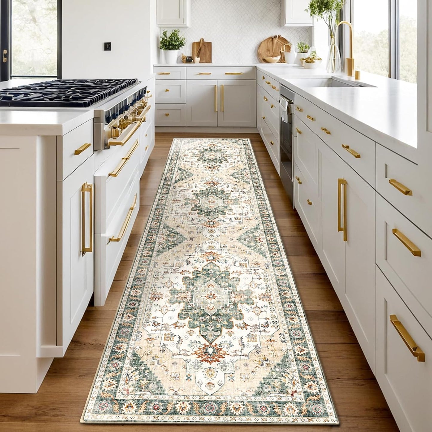 Non Slip Rug Runners for Hallways, Vintage Boho Area Rug