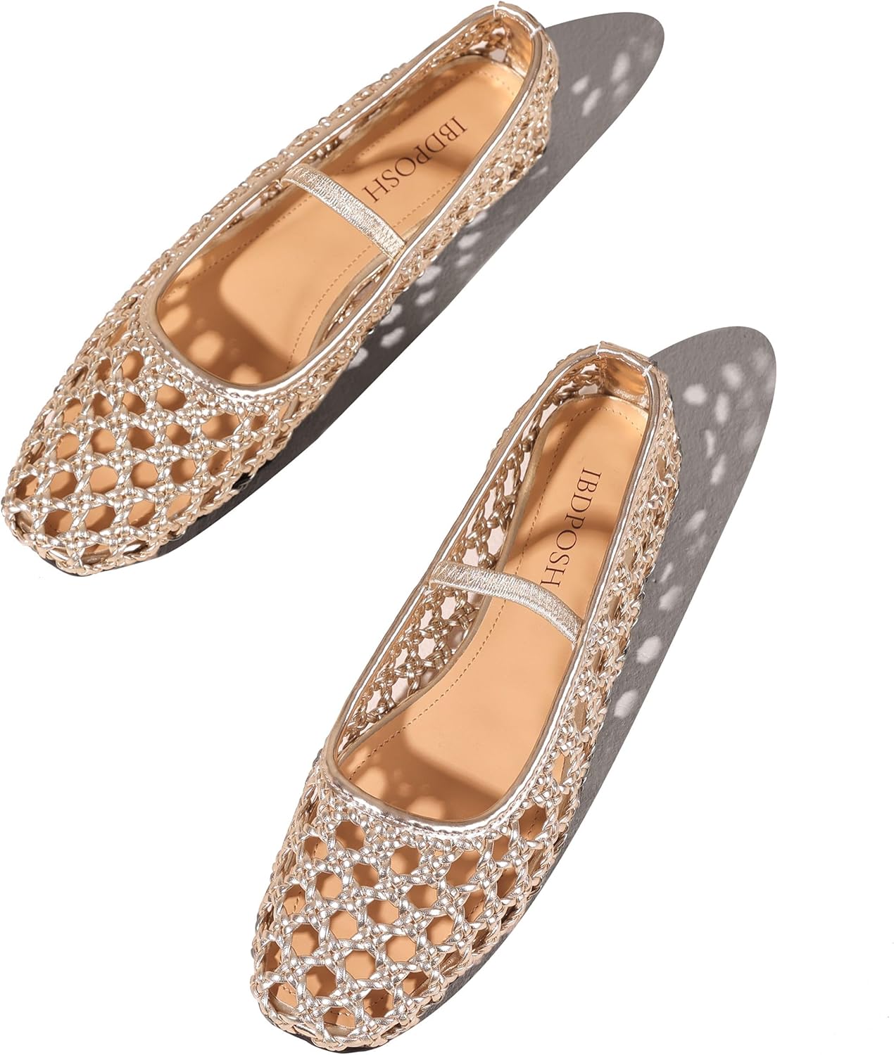 Woven Ballet Flats Shoes for Women with Strap for Comfort