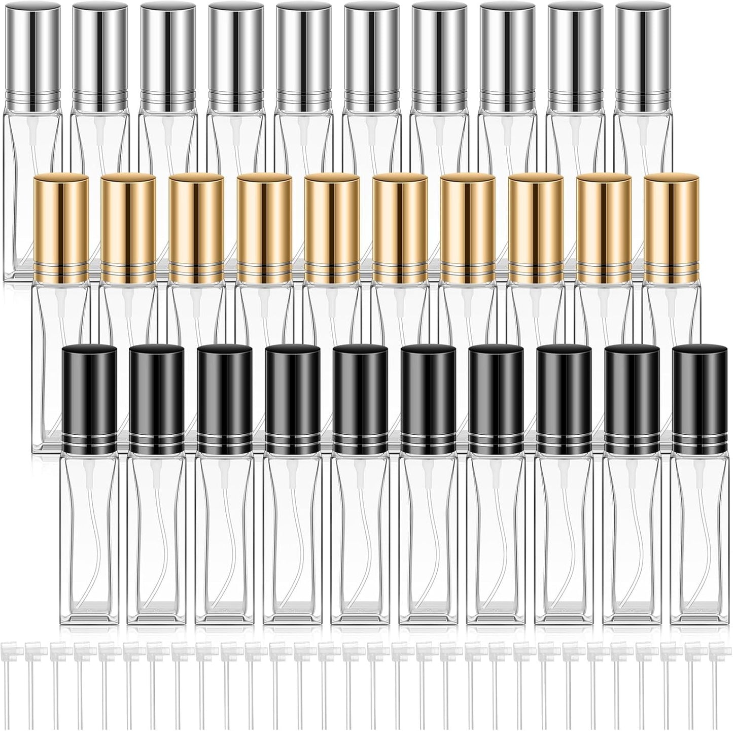 60 Pcs 20 ml Empty Glass Perfume Bottles for Travel & DIY