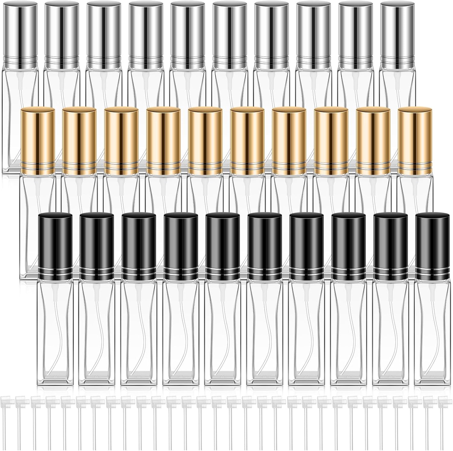 60 Pcs 20 ml Empty Glass Perfume Bottles for Travel & DIY