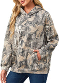 Ziesexy Women's Camo Hoodie - Cozy Maple Leaf Print