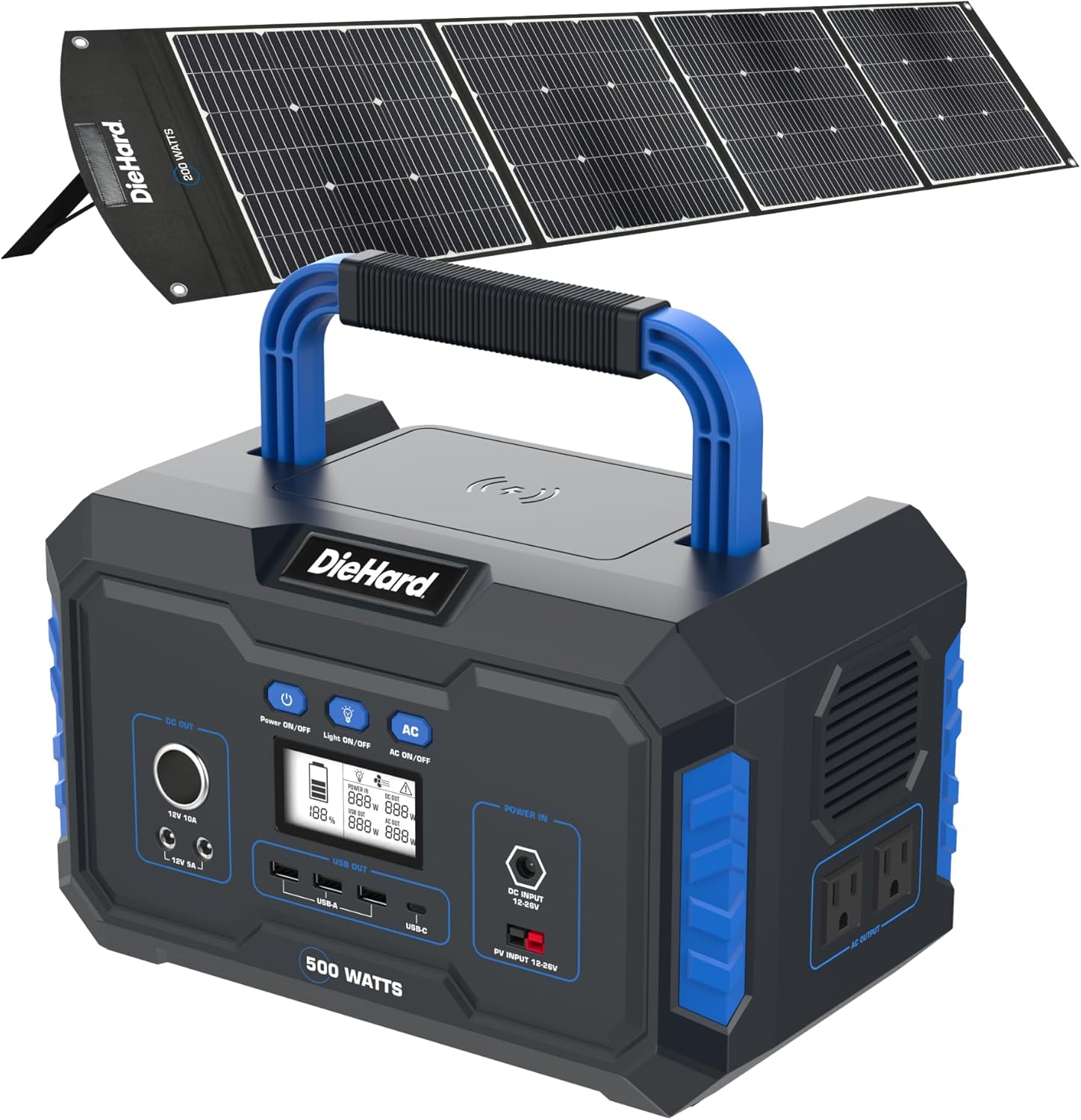 DieHard Power Combo: 500W Station + 200W Panel