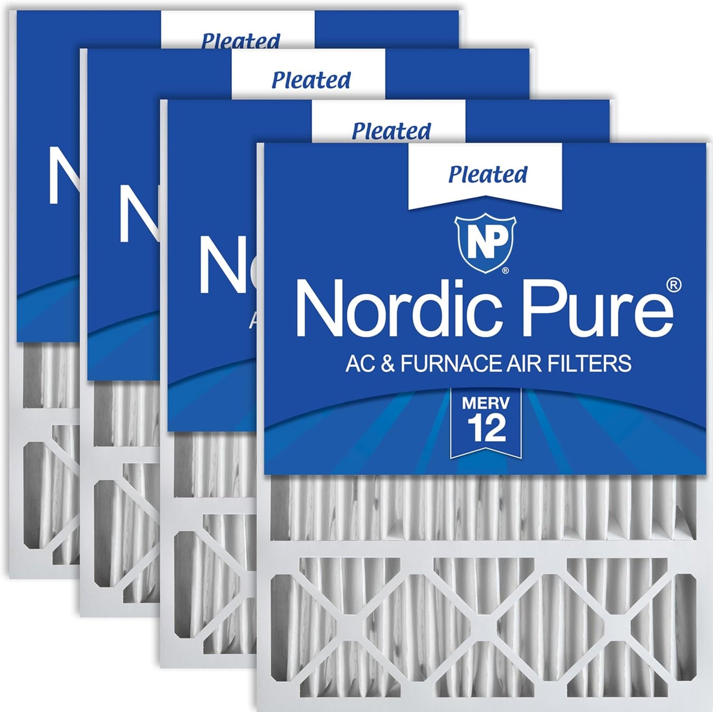 Nordic Pure 16x25x5 MERV 12 Air Filters for Honeywell/Lennox