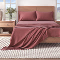 Flannel Sheet Set Full Size Pink Frost - 100% Turkish Cotton Cozy