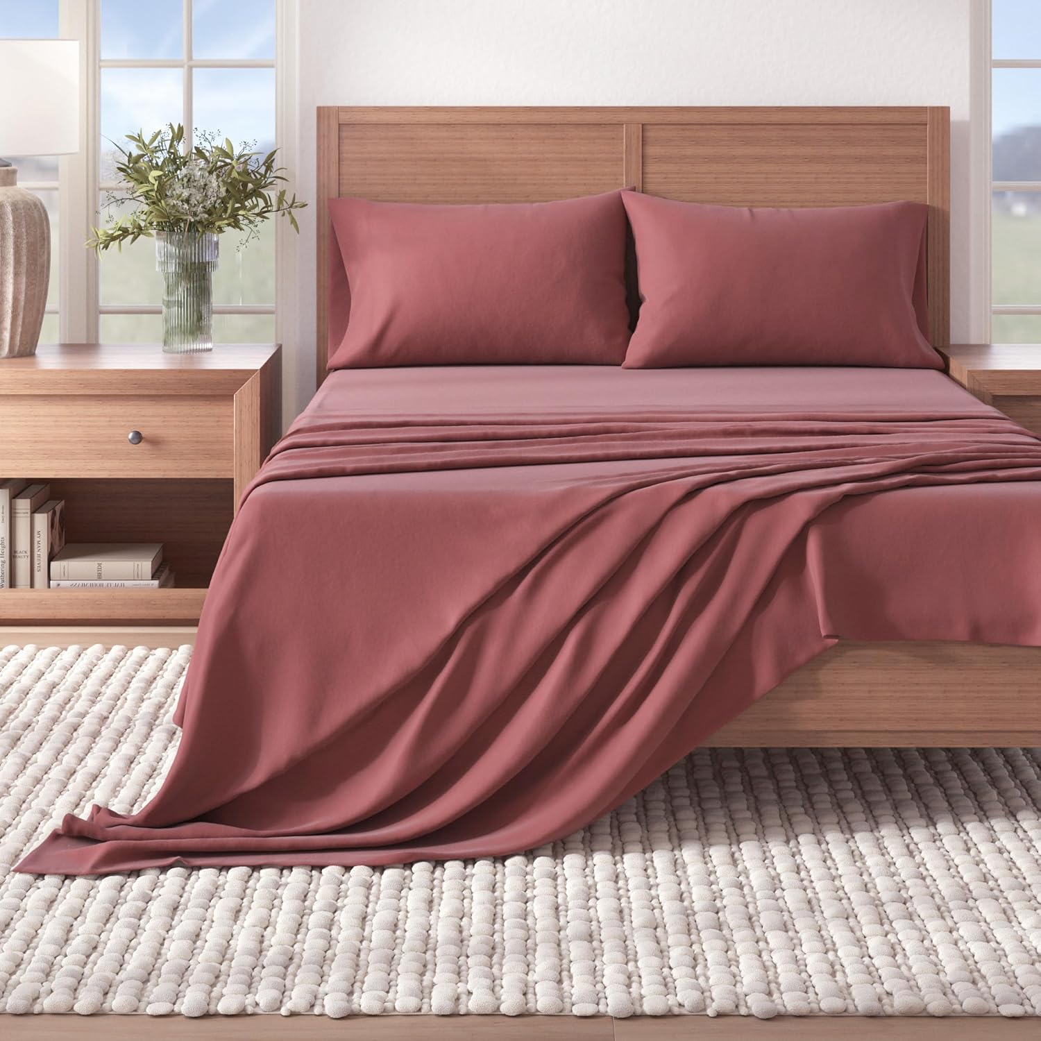 Great Bay Home Flannel Sheet Set Full Size - Cozy Winter Bedding