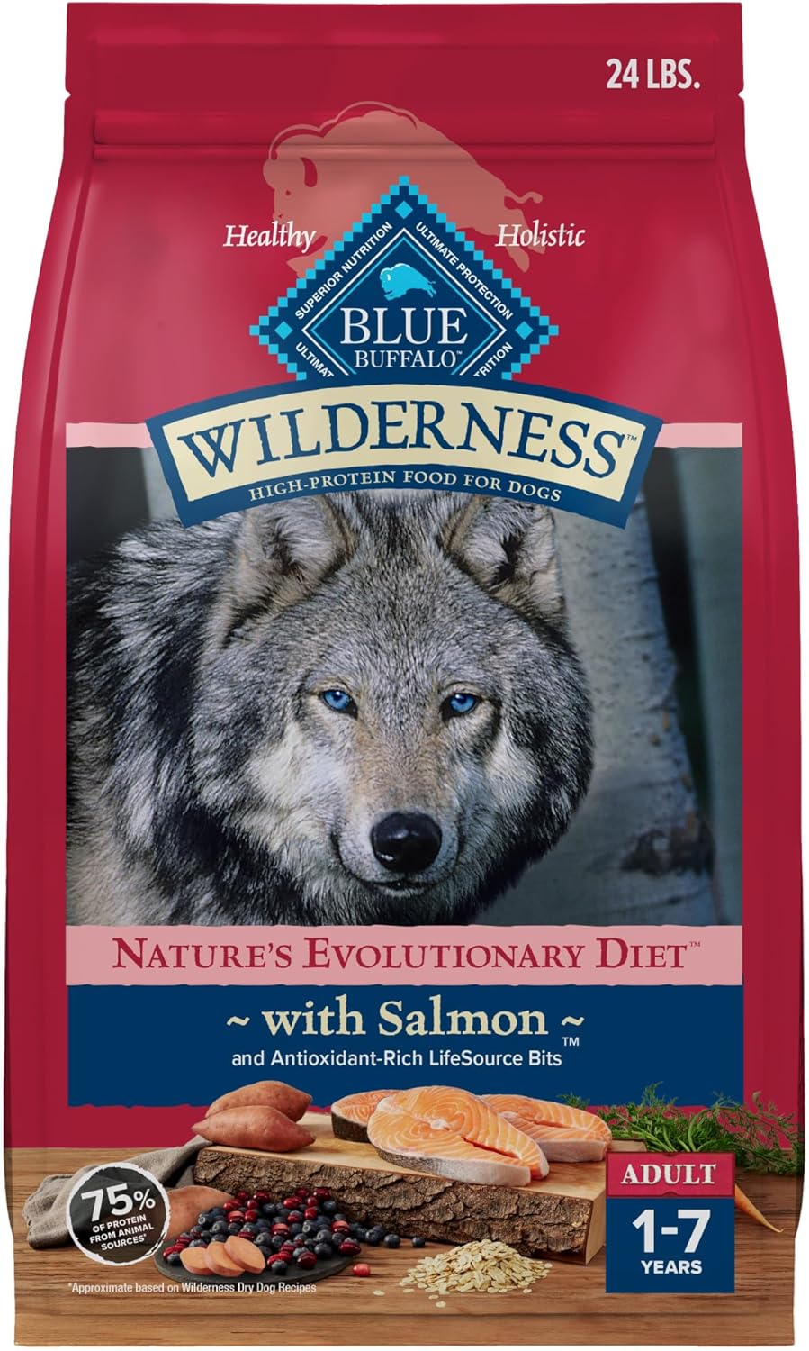 High-Protein Dry Dog Food with Real Salmon for Adult Dogs