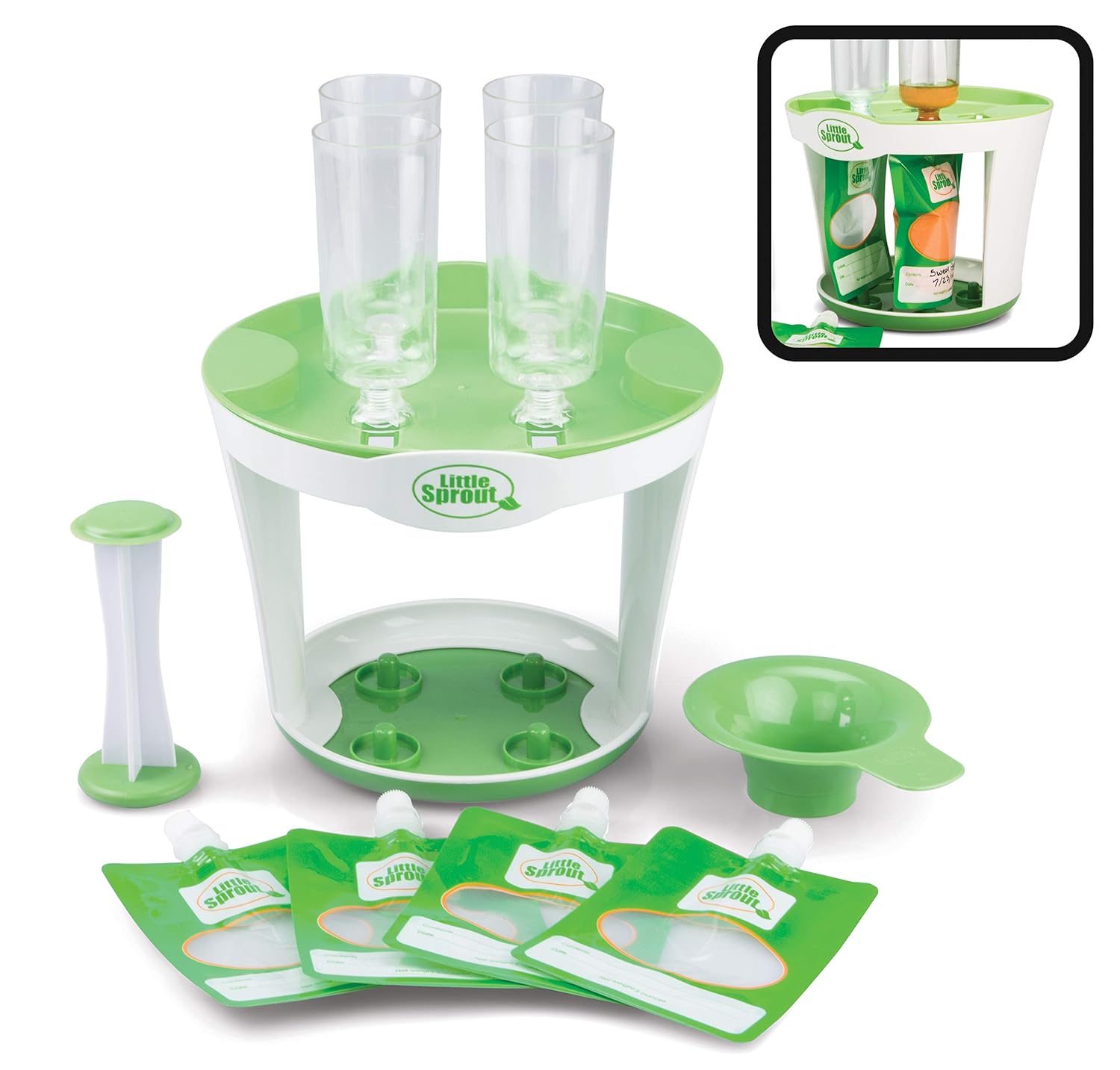 4-in-1 Baby Food Maker Set - Easy Squeeze Purees, BPA Free