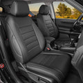 HKZ Fit CRV Car Seat Covers Full Set for Honda CR-V - Leather Black