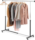 Whitmor Adjustable Rolling Garment Rack - Heavy Duty, Extendable