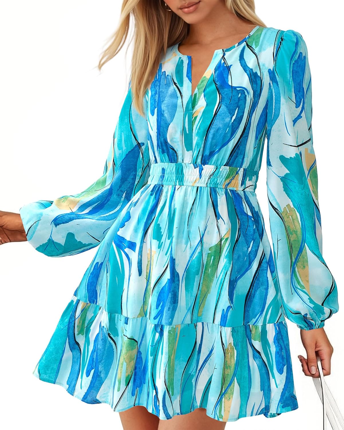 BTFBM Fall Dresses for Women: Long Sleeve Mini Wedding Guest Dress