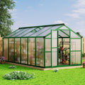 8x12 FT Greenhouse for Outdoors - Heavy Duty Polycarbonate Shelter