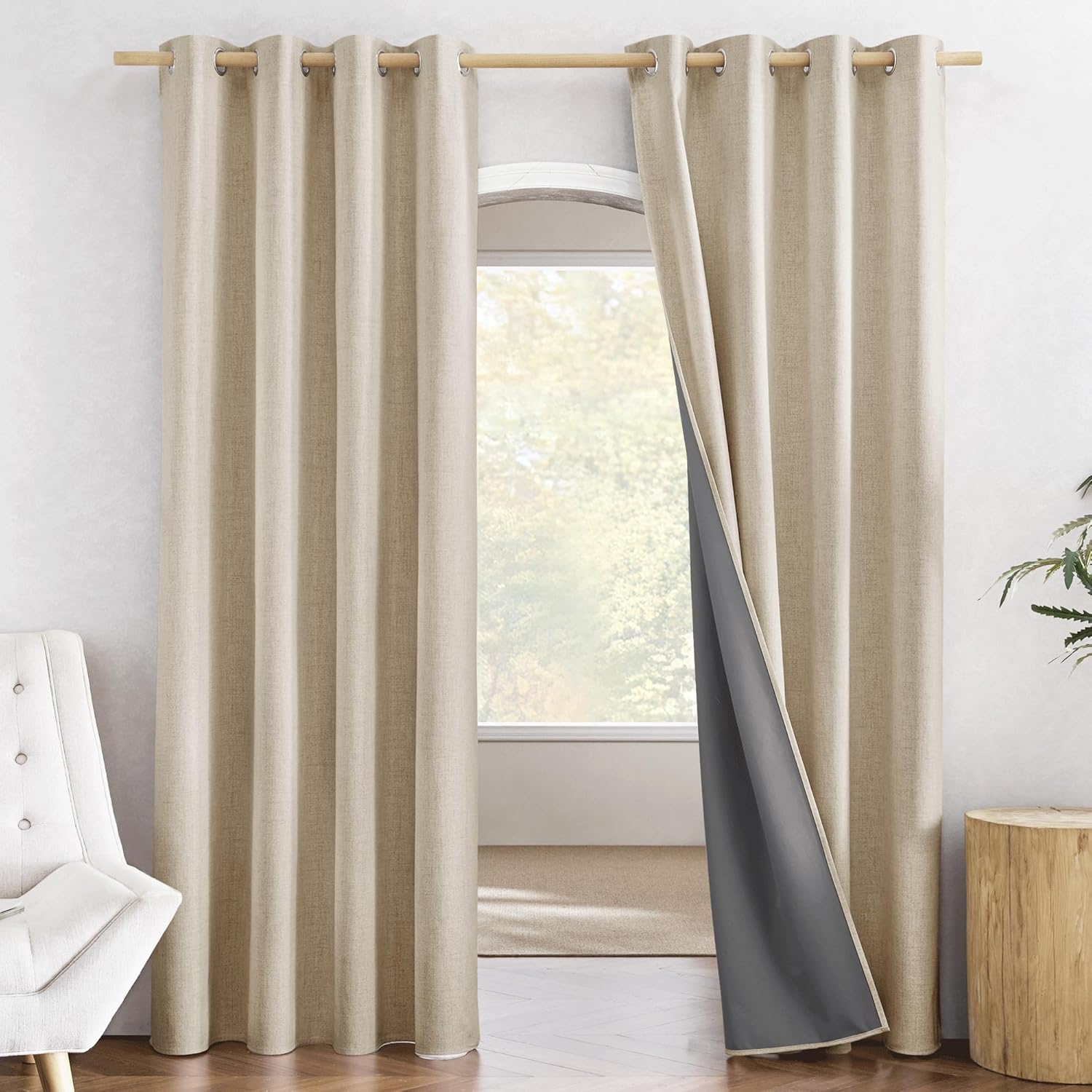 NICETOWN Farmhouse Style Blackout Curtains for Room Cooling