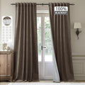 100% Blackout Velvet Curtains 84 in Set of 2 Panels - Heavy Thermal