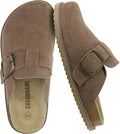 CUSHIONAIRE Blain Genuine Suede Slip-On Clogs - Cushioned Comfort